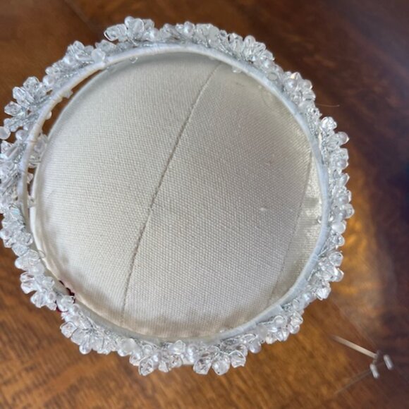 NWT Bridal Pearl Crystal Round Headpiece